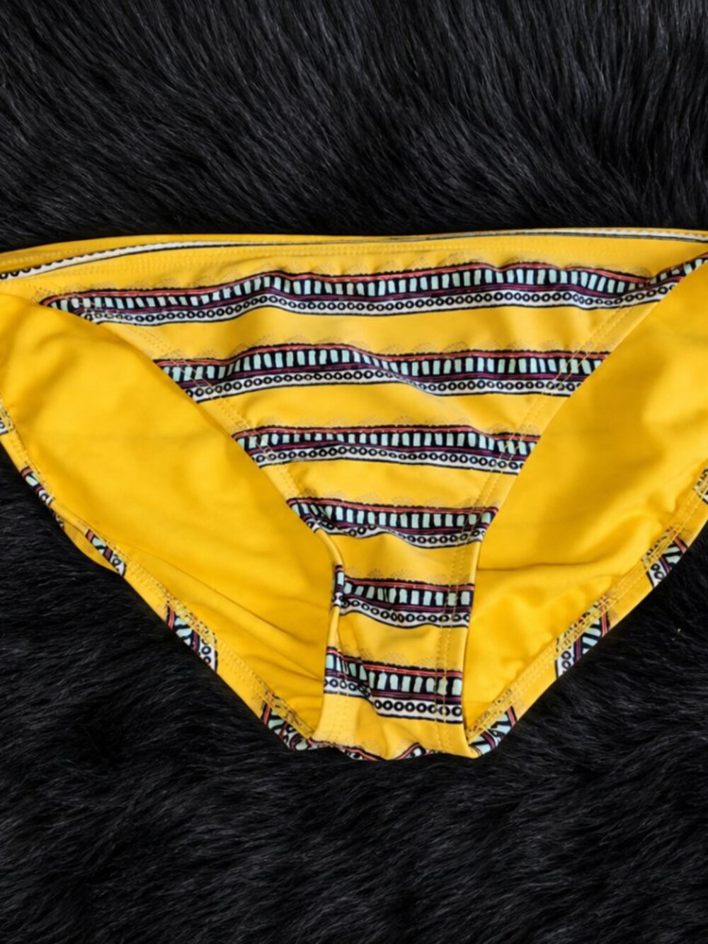 M Women's Yellow Bikini Bottom Bathing Suit Swimwear Beach Pool SEXY Swimming